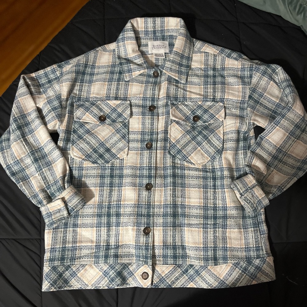 boston traders women’s medium denim flannel